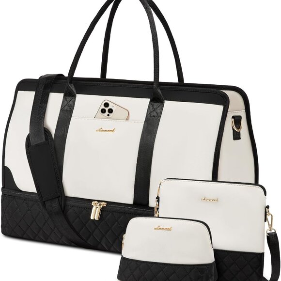 Weekender Bags for Women Travel Duffle Bag with Shoe Compartment, Carry on Overn - Picture 1 of 6